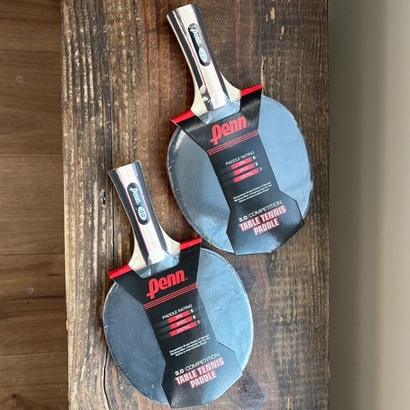 Set of Penn 3.0 Competition Table Tennis Paddles, [Black/Red] NWT - Picture 2 of 9